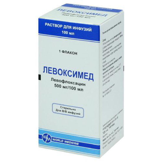 Левоксимед раствор для инфузий 500 мг/100 мл 100 мл